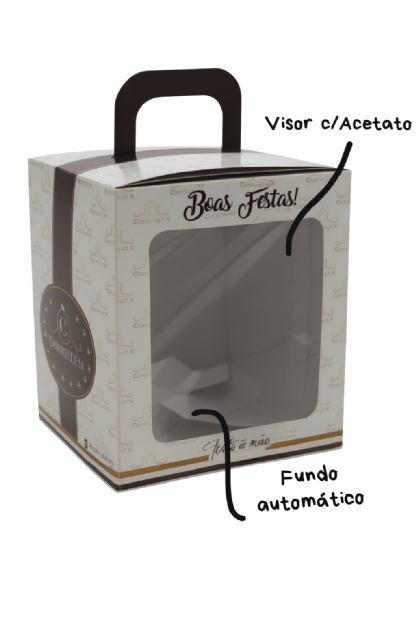 Embalagem para Panetone 500 grs (14 x 14 x 16,5 cm) Personalizada
