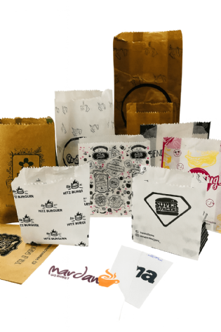 Coleção de saquinhos personalizados destacando cores e design únicos.