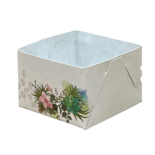 Caixinha Floral Pequena Sem Tampa - 100 unidades