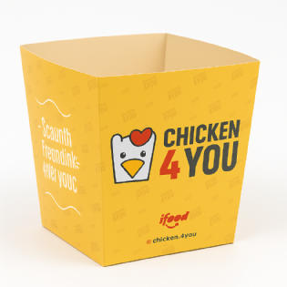 Balde Aberto p/ Frango frito até 1,5kg (12,5 x 12,5 x 17 cm) Personalizado