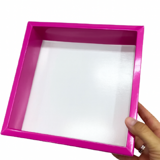 Embalagem c/ Borda Dupla e Tampa (19,5 x 19,5 x 4,8 cm) Personalizada