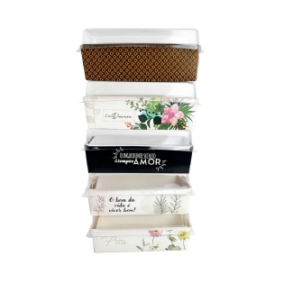 Forma Forneável 390g COM tampa para Bolo Caseirinho, Inglês, Pão - 50 unidades