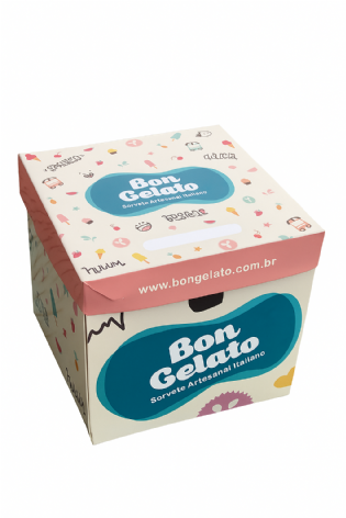 Embalagem para Açai, Sorvete (11 x 11 x 11cm ) Personalizada