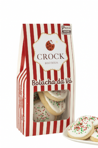 Embalagem Multiuso para Biscoitos c/ Visor Vazado (8 x 5 x 17 cm) Personalizada