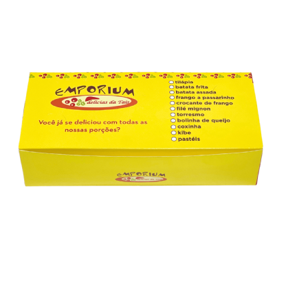Embalagem Delivery Antivazamento com tampa (20 x 9 x 5cm) Personalizada