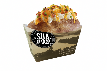 Barca para Batata Recheada (10 x 6 x 7,5 cm ) Personalizada