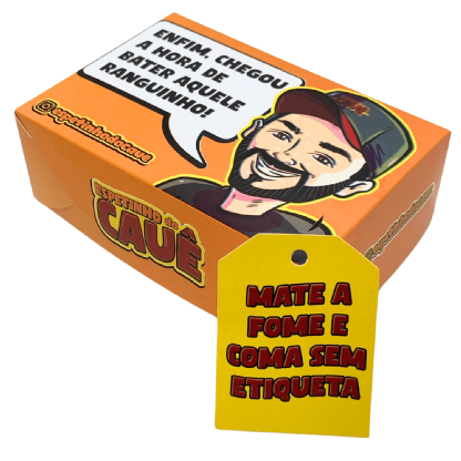 Embalagem para Marmita Executiva PP (12 x 7 x 5 cm) Personalizada