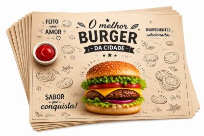 Jogo Americano de Papel (25 x 35 cm) Personalizado