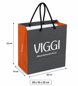 Sacola Offset 180grs (20 x 10 x 23 cm) Personalizada