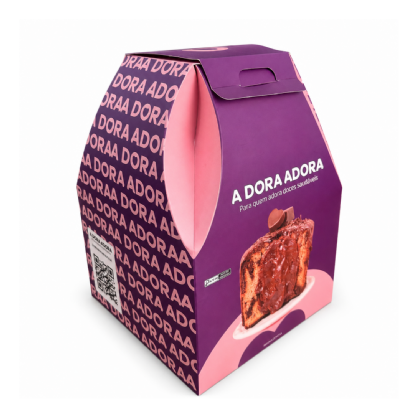 Embalagem para Panetone e Chocotone 500g (15 ,5 x 15,5 x 22,5 cm) Personalizado