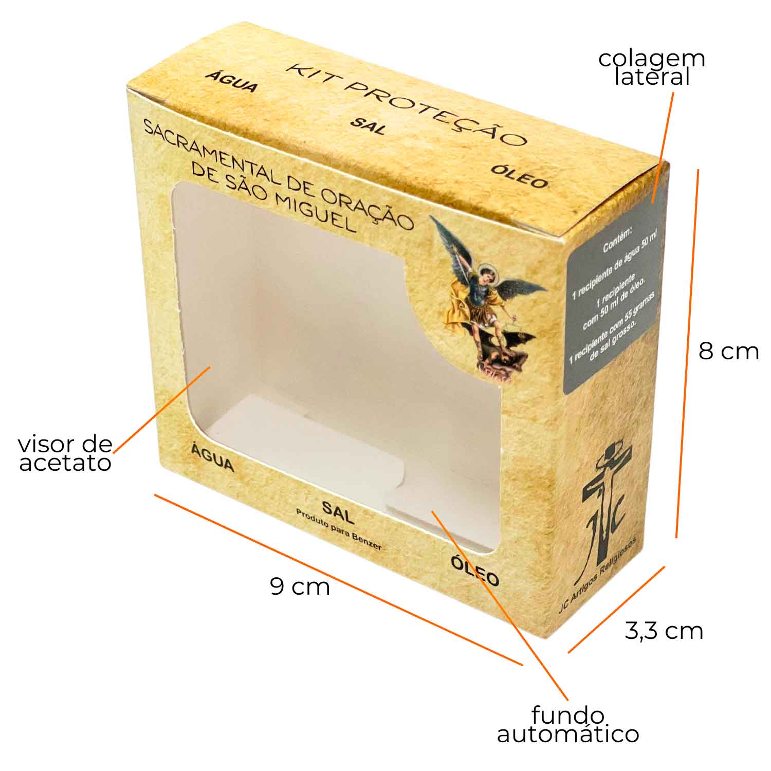 Embalagem para Kit de Proteção c/ Visor de Acetato Personalizada