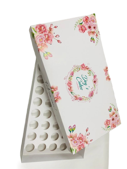 Embalagem para 50 Brigadeiros Gourmet (43 x 23 x 6 cm) Personalizada