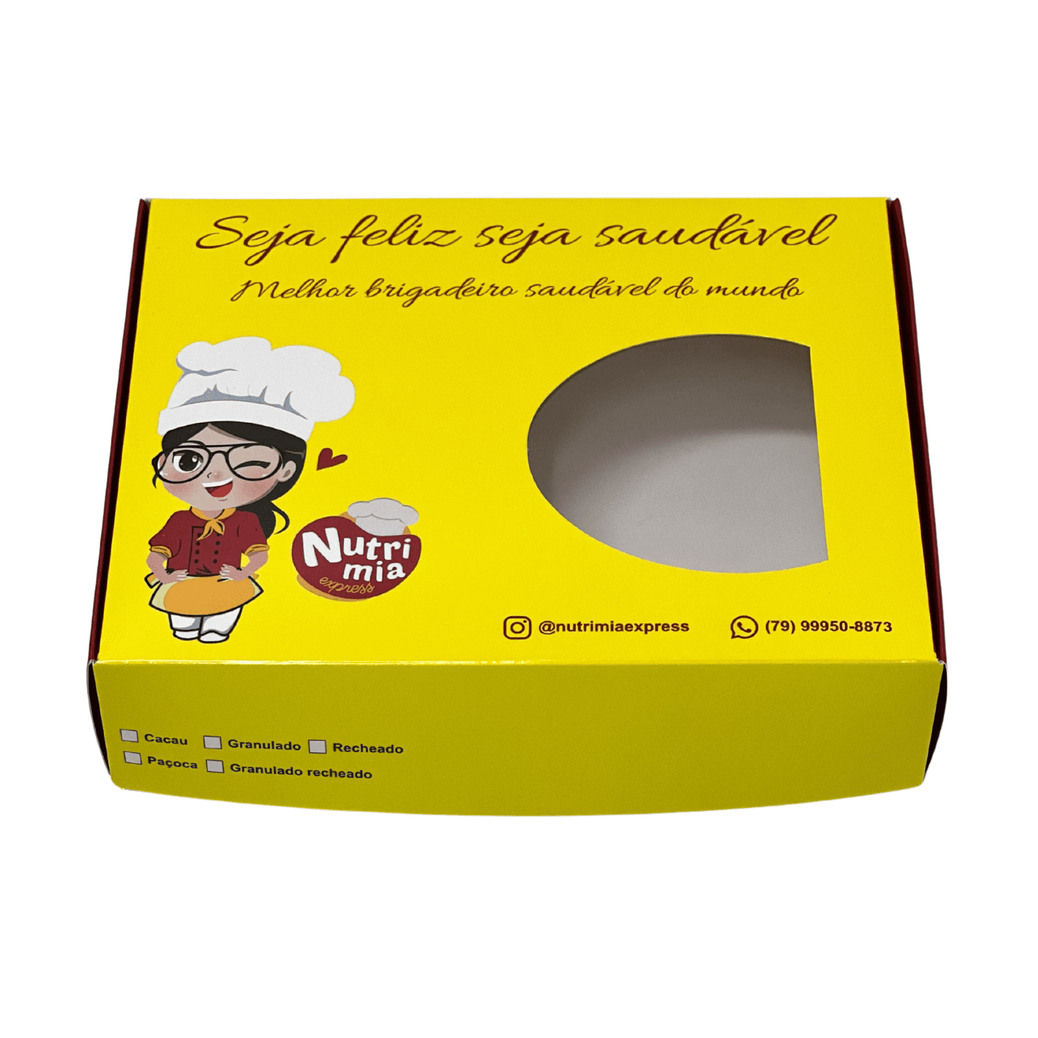Embalagem Para Doces Laminação Interna e externa c/ Visor de acetato e Divisoria (20 x 16 x 4,5 cm) Personalizado
