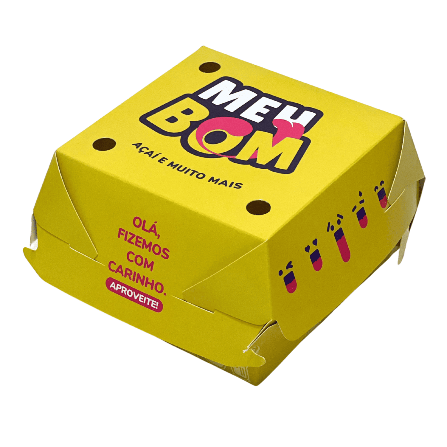 Embalagem Caixa para Lanche tipo Mc (11 x 10,5 x 7,8 cm) Personalizada