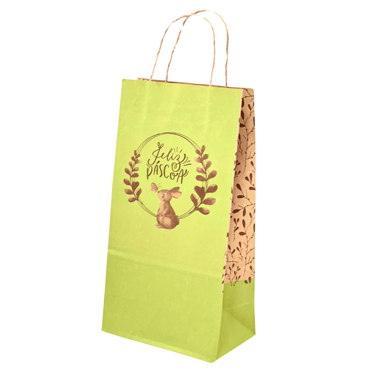 Sacola Kraft Pascoa Charme (18 x 10,5 x 26 cm) - 100 Unidades