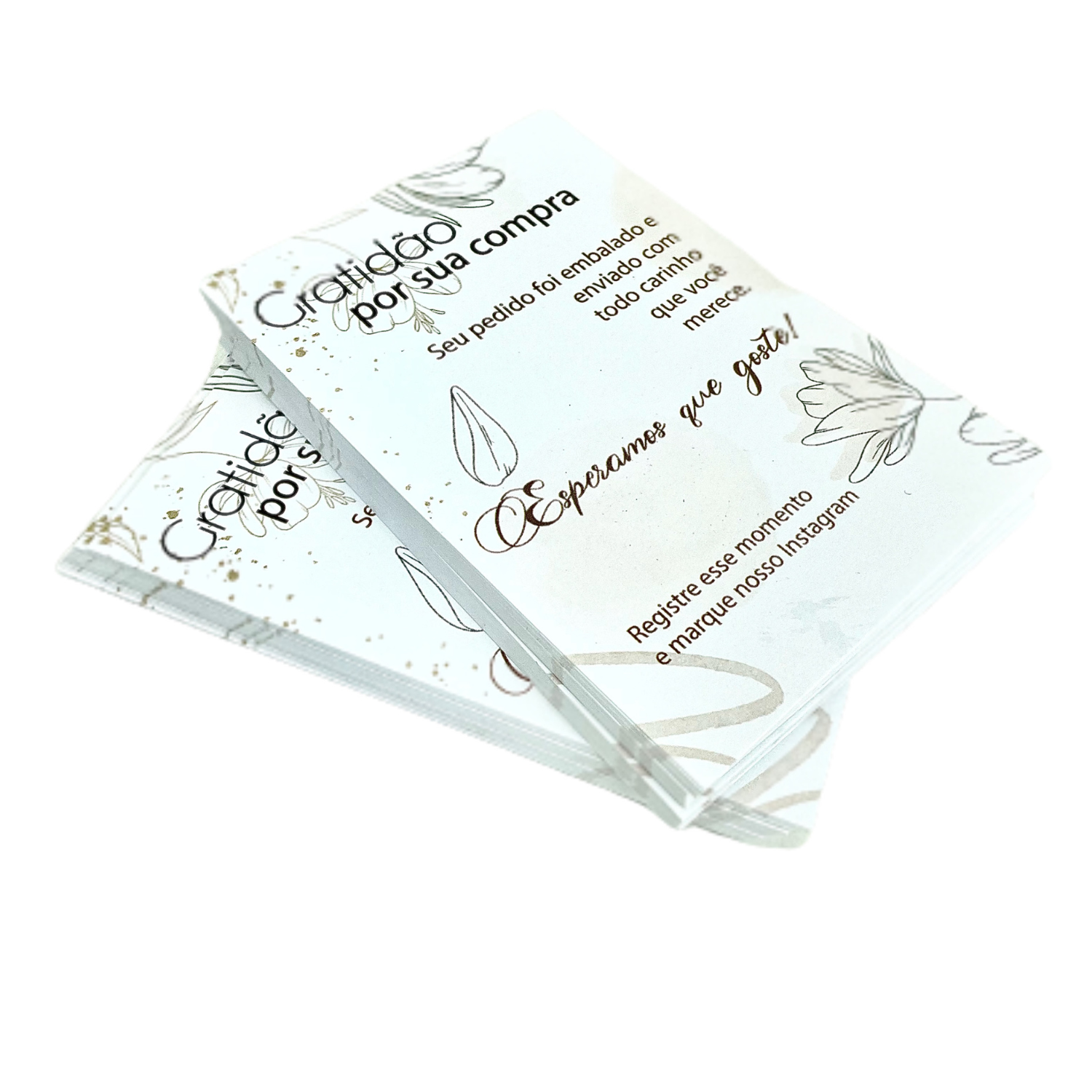 Cartão Agradecimento Gratidão (11 x 7,5 Cm) - 100 Unidades