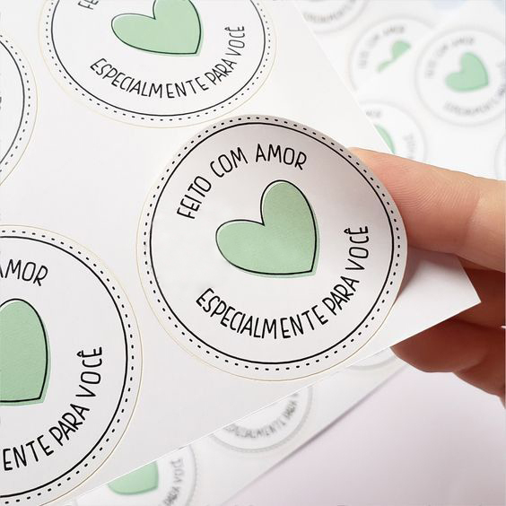 Etiqueta lacre Adesivo (5,8 cm) Redondo ''Especialmente Para Você' Verde - 1 Mil Unidades