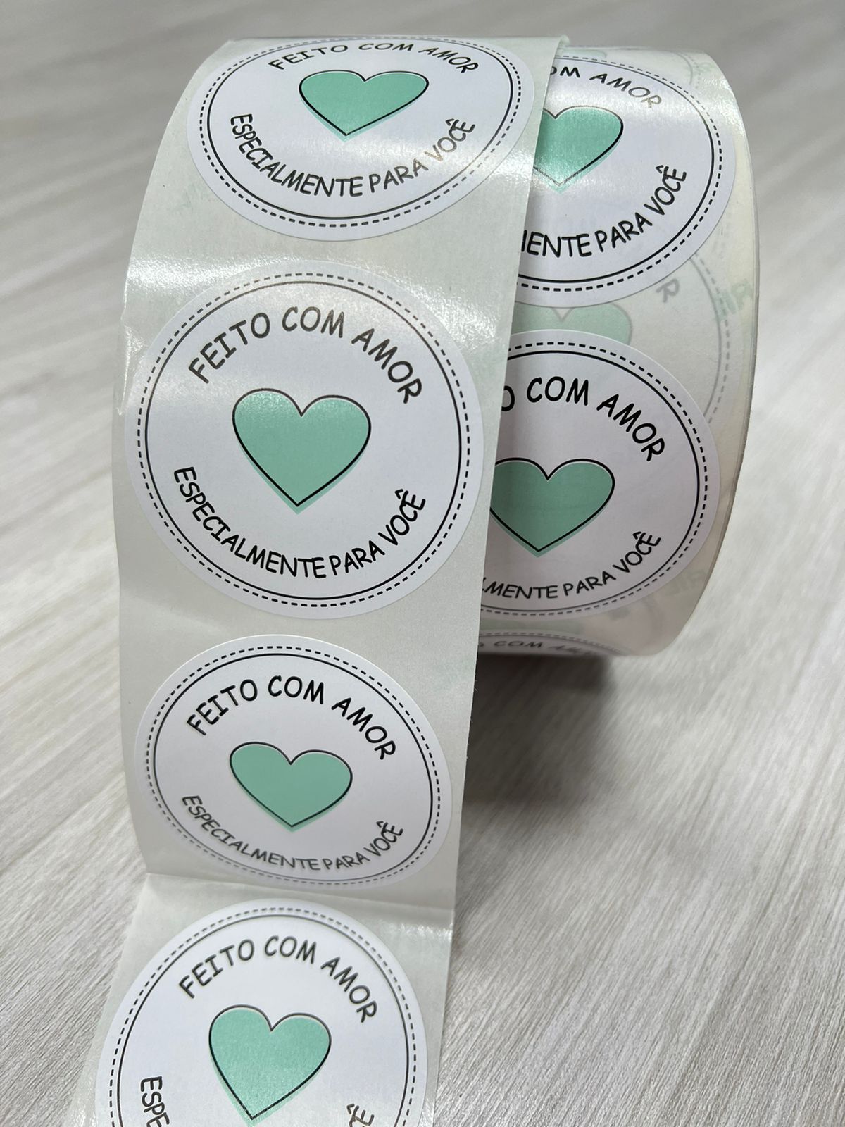 Etiqueta lacre Adesivo (5,8 cm) Redondo ''Especialmente Para Você' Verde - 1 Mil Unidades
