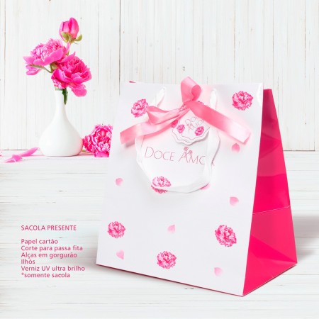 Sacola Para Presente Doce amor - 5 unidades
