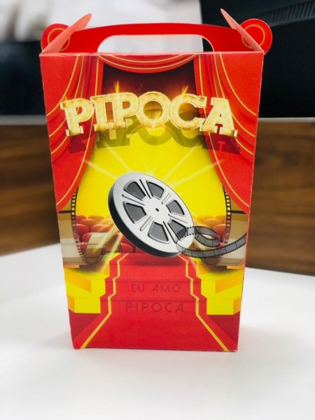 Caixa Cesta de Pipoca Cinema - 100 unidades