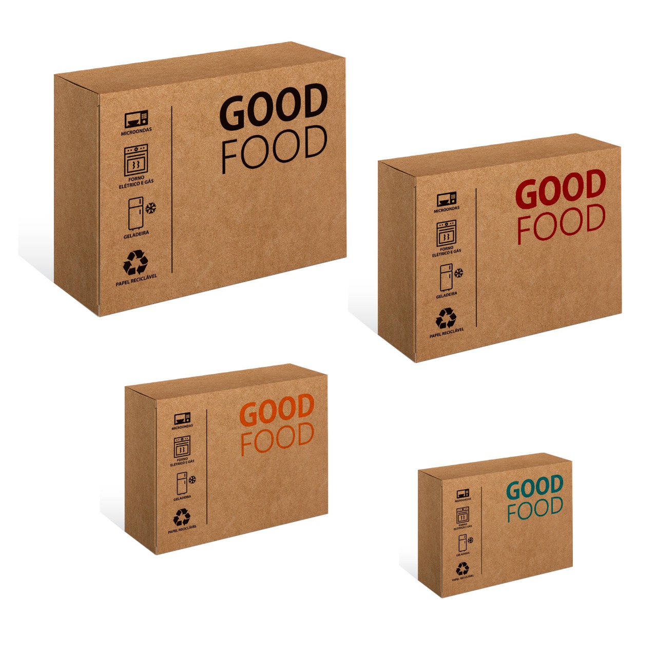 Embalagem marmita forneável Kraft c/ divisória P 500mL Good Food - 100 unidades