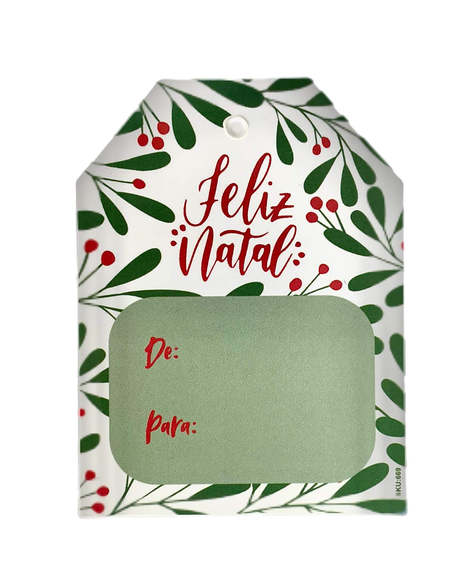 Tag Folhas de Natal - 100 Unidades