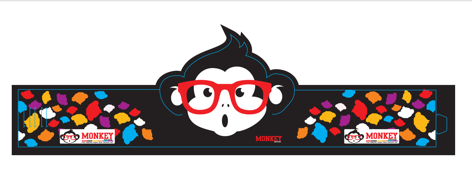 Coroa Monkey (62 x 16,5 cm) - 200 Unidades *Exclusivo para franquia MONKEY - Pronta entrega
