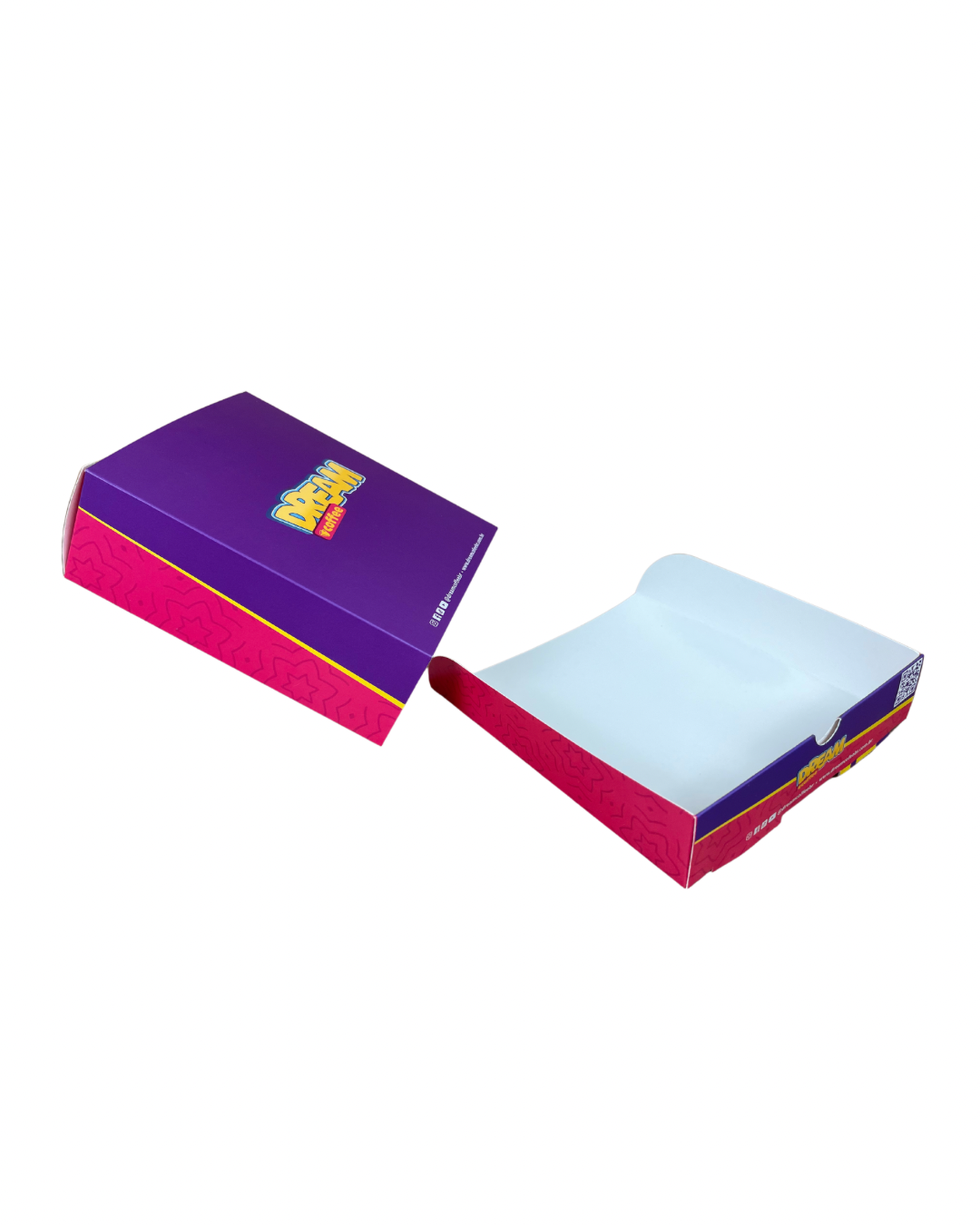 Embalagem Multiuso p/ Waffle, Doces, Salgados Delivery Modelo Gaveta (14 x 12 x 5 Cm) Personalizada