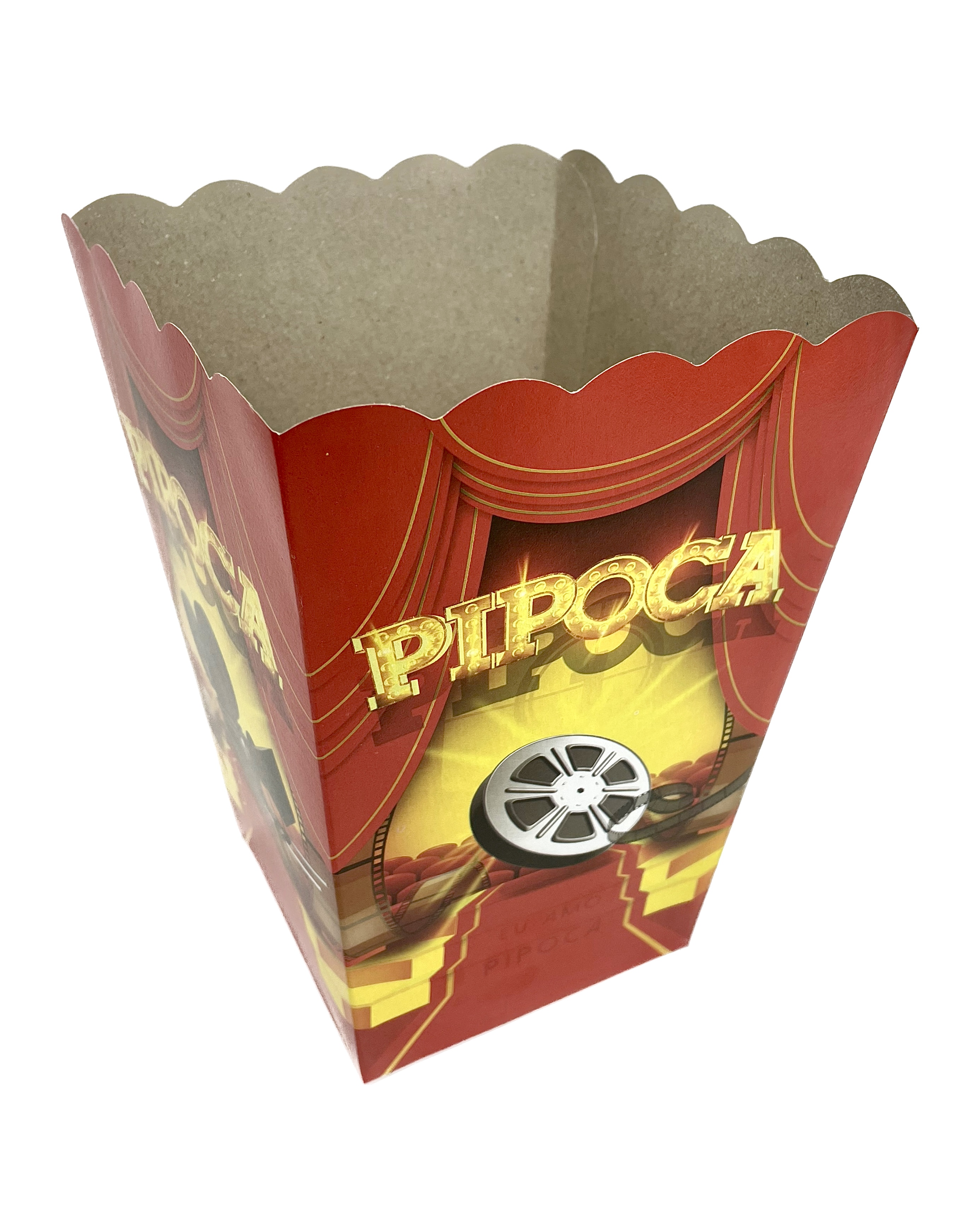 Caixinha Pipoca Balde (14 x 11 x 21 cm) Cinema - 50 Unidades