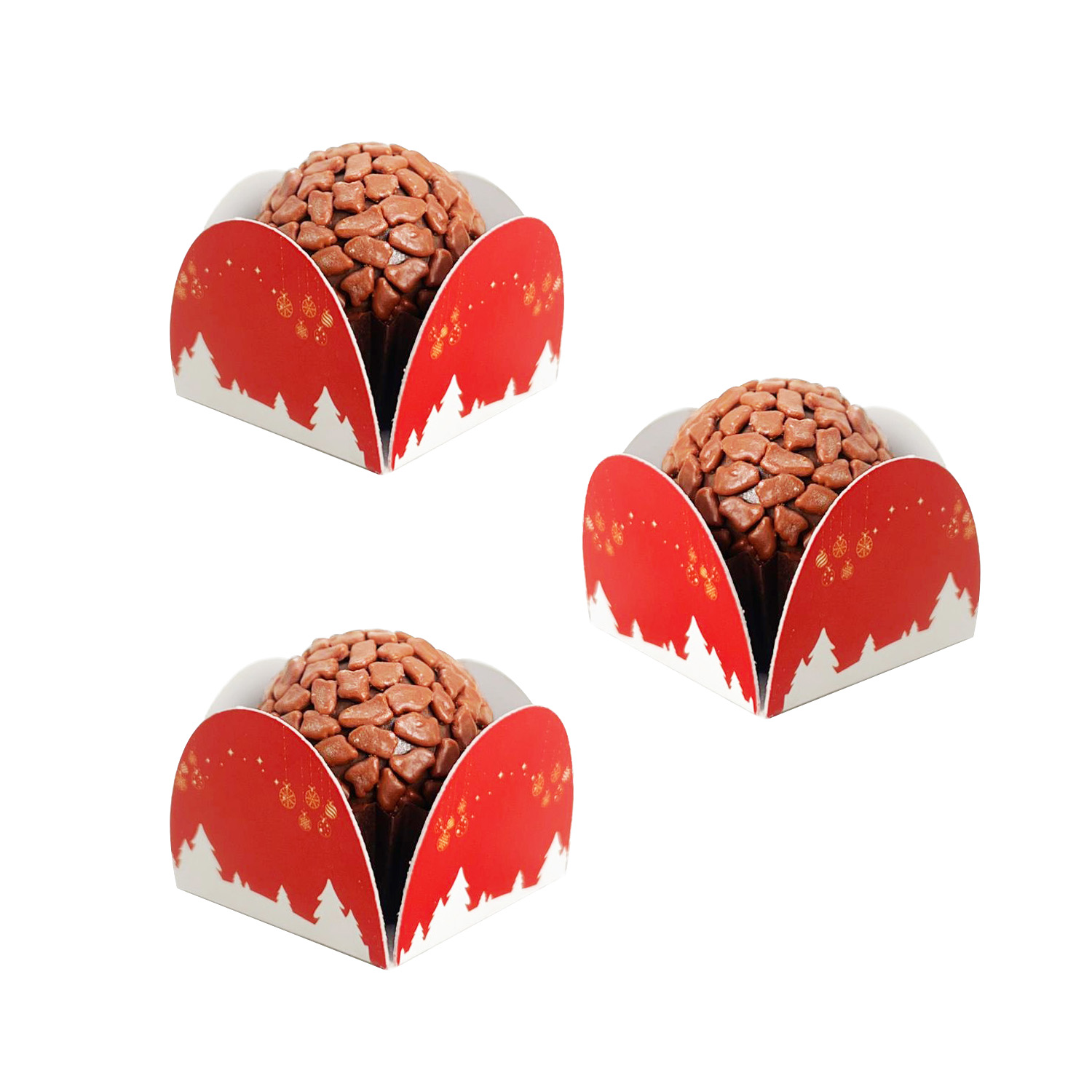 Forminha para Brigadeiro, docinhos Natal Boas Festas - 100 unidades