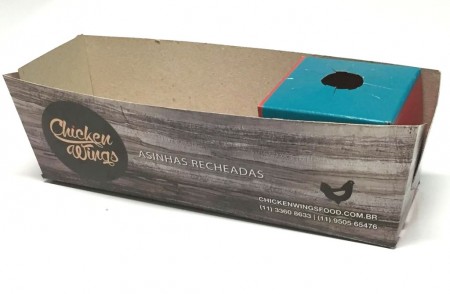 Embalagem para Porções c/ base molho (19 x 6,5 x 6 cm) Personalizada