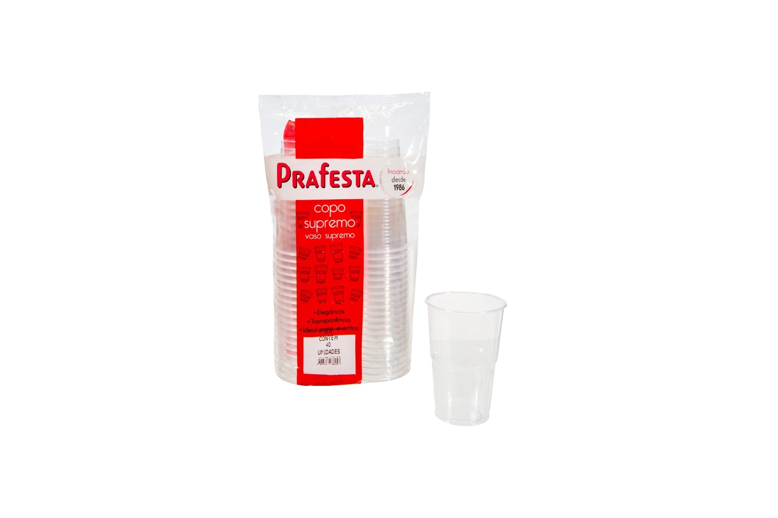 Copo Supremo 300ML PraFesta - 40 Unidades