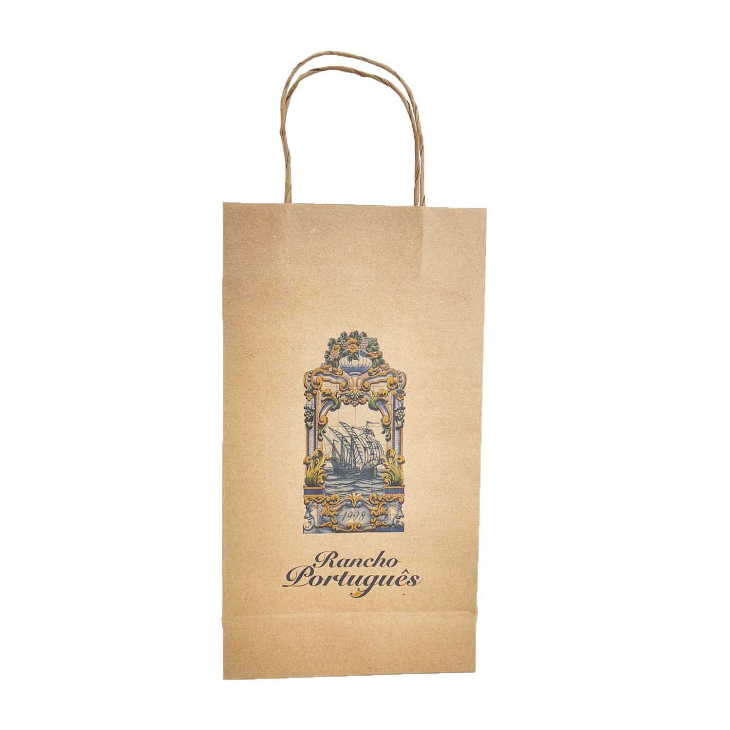 Sacola Kraft 110grs P (18 x 8 x 33 cm) - 50 Unidades (Venda Somente p/ Lojas rede Rancho Português)