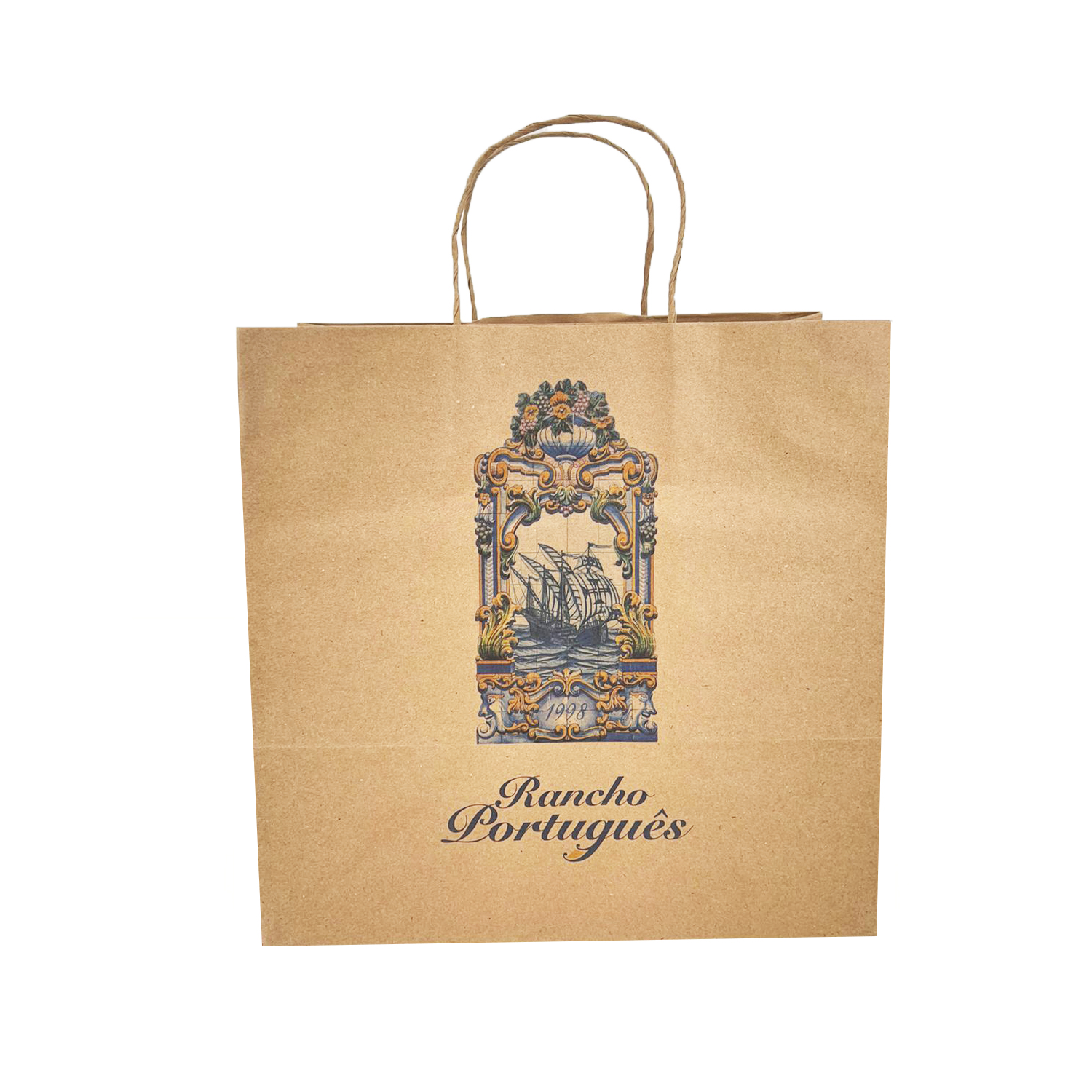Sacola Kraft 110grs M (28 x 19 x 28 cm) - 50 Unidades (Venda Somente p/ Lojas rede Rancho Português)