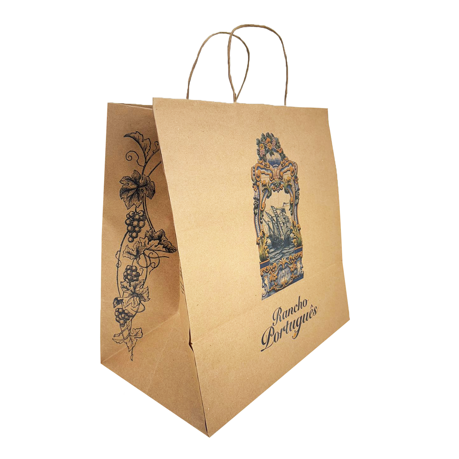 Sacola Kraft 110grs G (32 x 19 x 32 cm) - 50 Unidades (Venda Somente p/ Lojas rede Rancho Português)