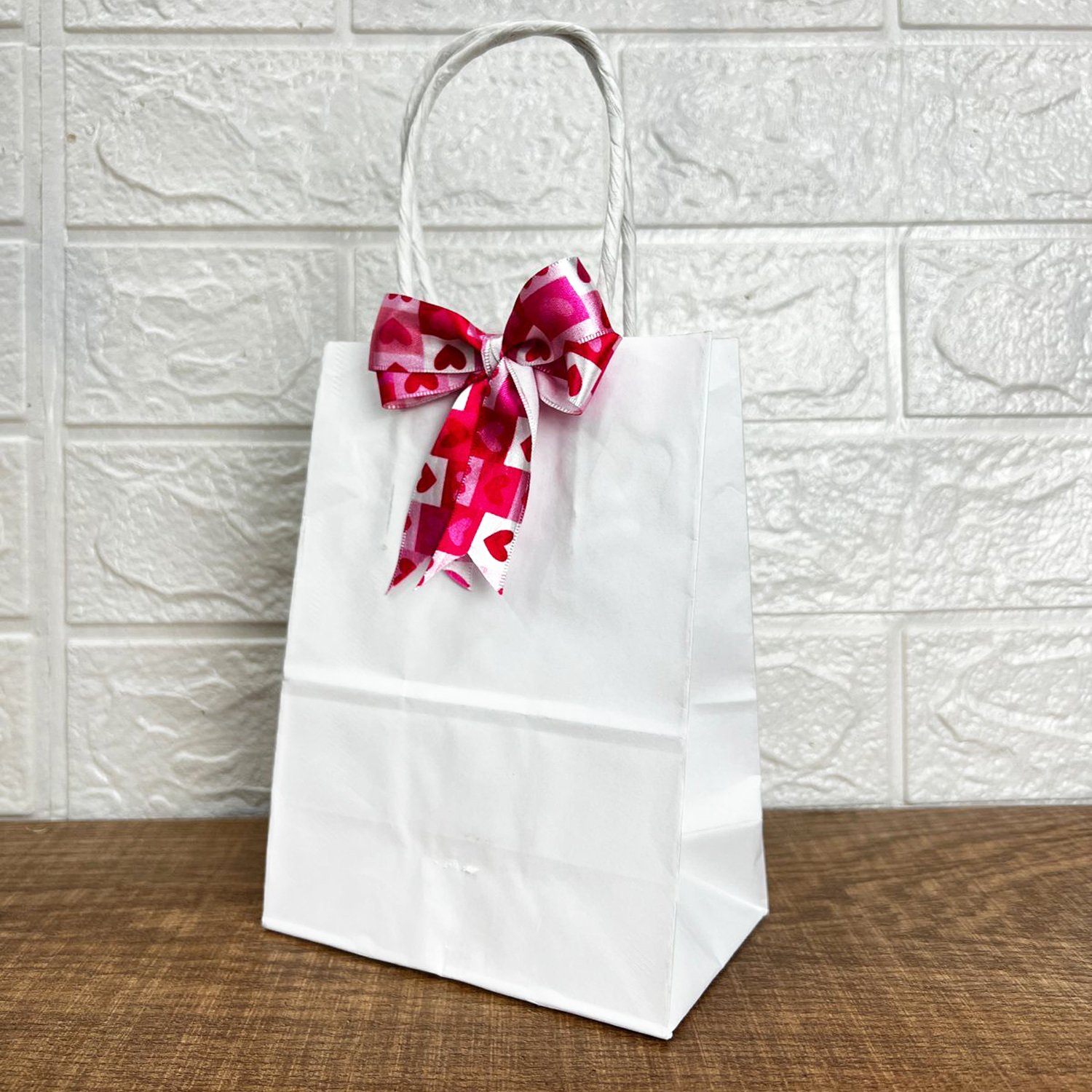 Sacola Kraft Branca (12 x 8 x 18 cm) - 100 Unidades