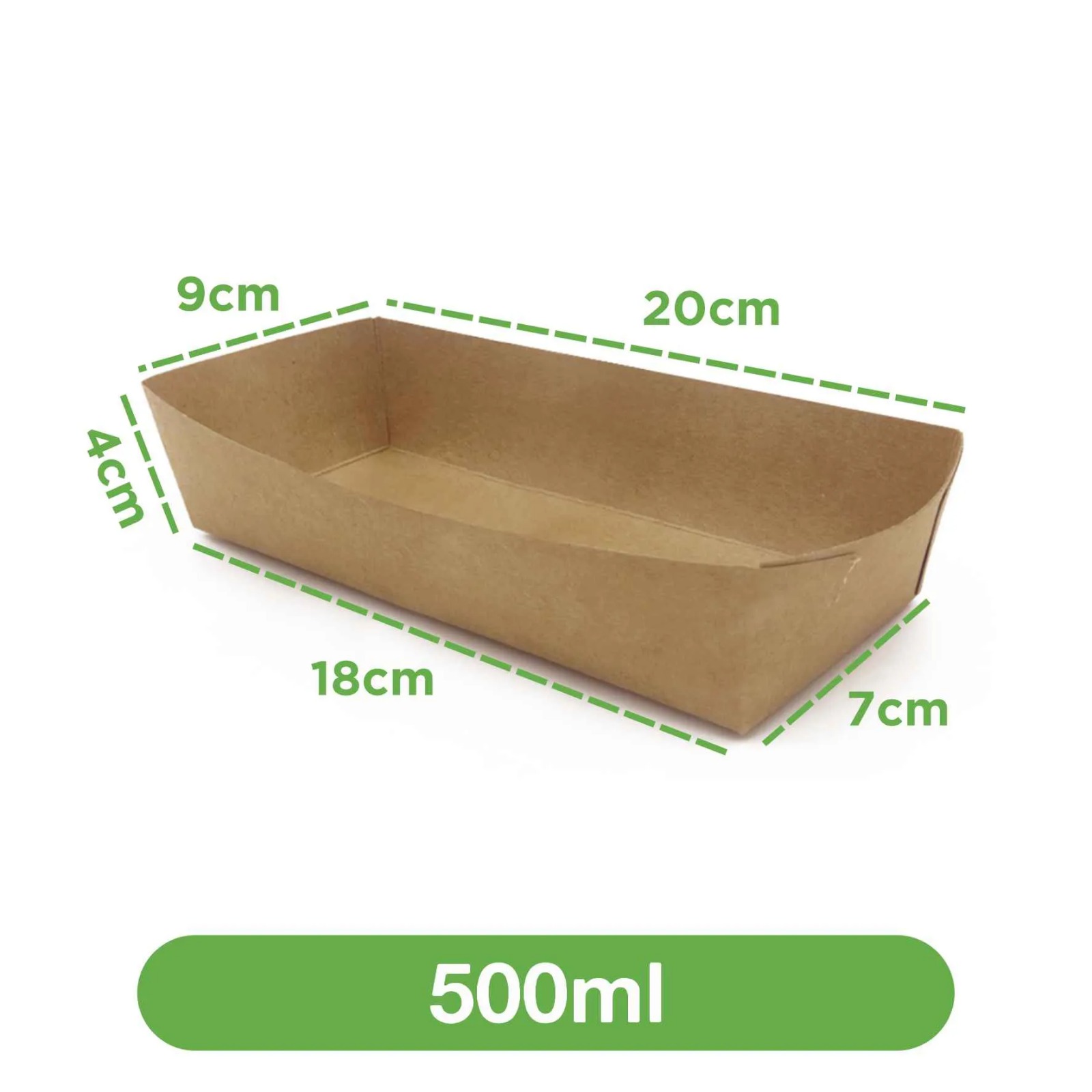 Bandeja Multiuso Kraft 500ml (18 x 7 x 4 cm) - 250 Unidades
