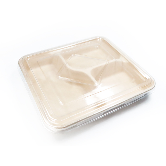 Marmita Biodegradável 3 divisoria c/ tampa (1200ml) - 300 Unidades
