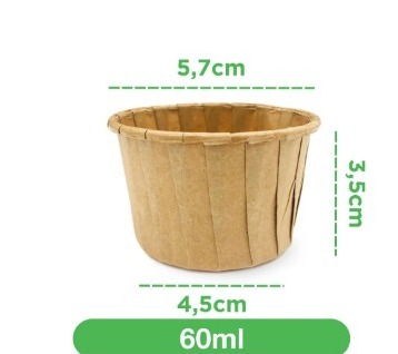 Copo / Pote de Papel 60ml - 500 Unidades
