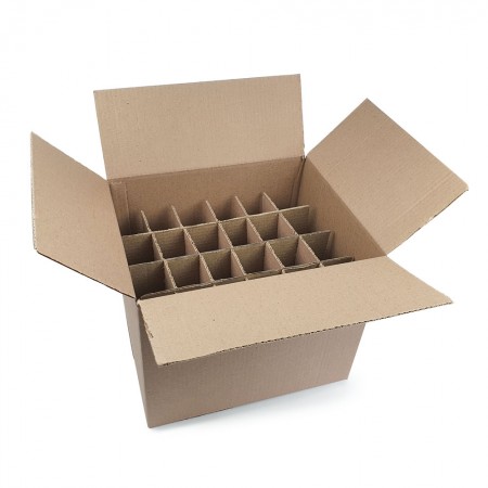 Caixa de Papelão P/ 24 Garrafas (31 x 25 x 25 cm) bebidas c/divisória - 25 unidades
