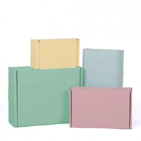Caixa Envios Sedex (24 x 24 x 7 cm) empastada Candy color - 50 unidades