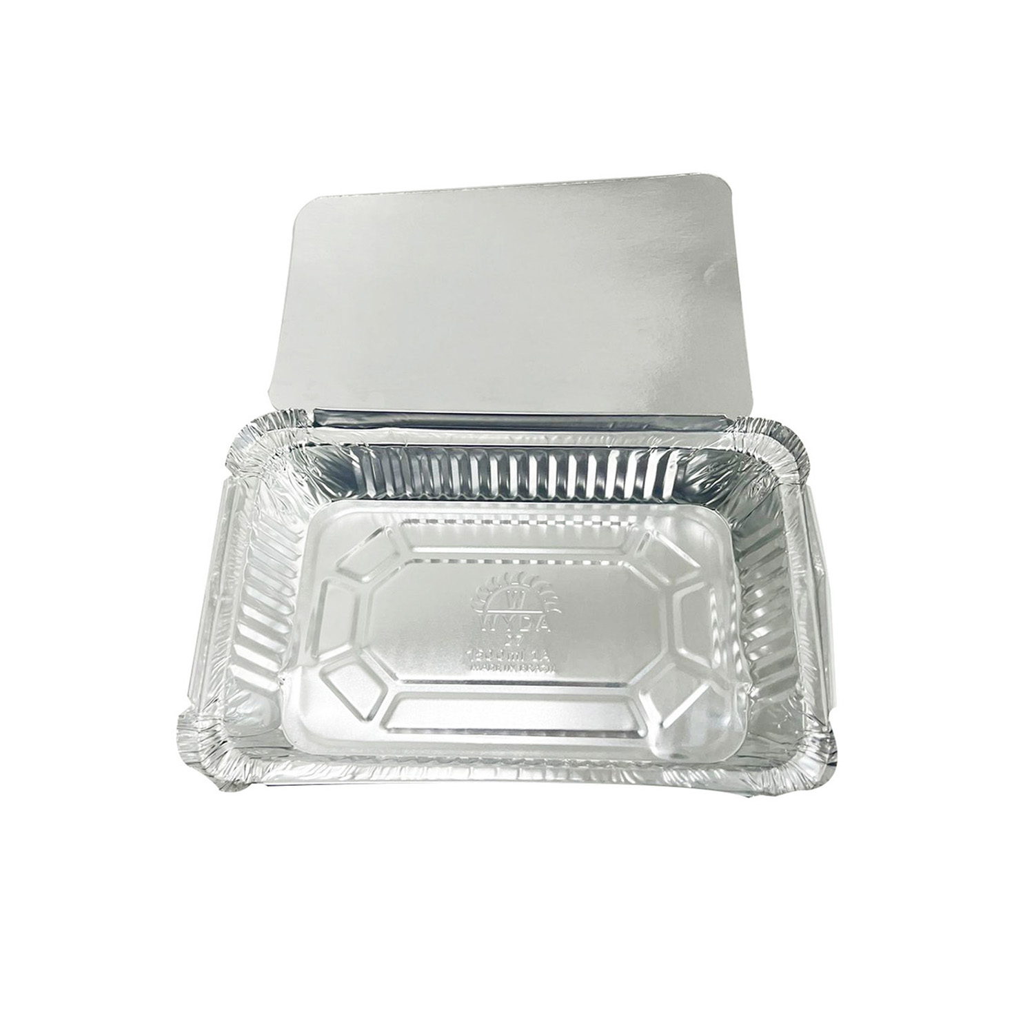 Marmitex Alumínio Retangular 1.500 ml c/ Tampa D8 - 100 unidades