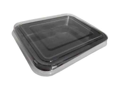 Bandeja Plástica Forneavel c/ tampa (1000ml) Preta G201 - 75 Unidades