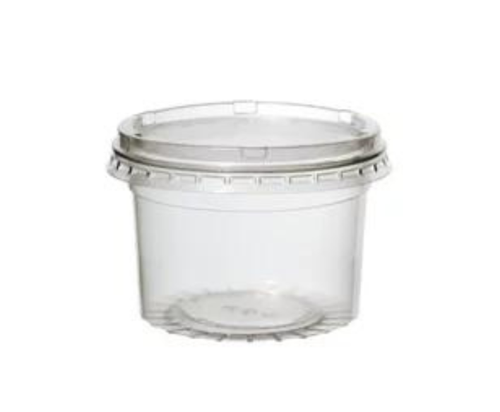 Pote plástico com tampa cristal PP 1000 ml - 120 unid