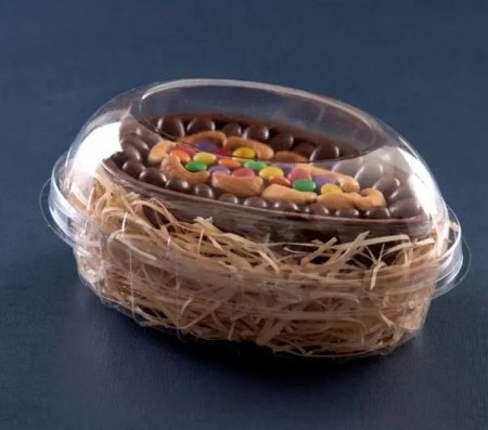 Embalagem para Mini-Colomba e sobremesas G34P oval com tampa – 150 unidades