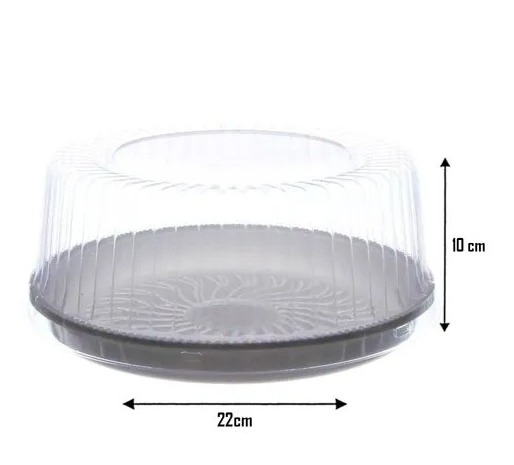 Embalagem Plastica Torta, bolo Pequena (1,5kg) G50M - 50 unidades