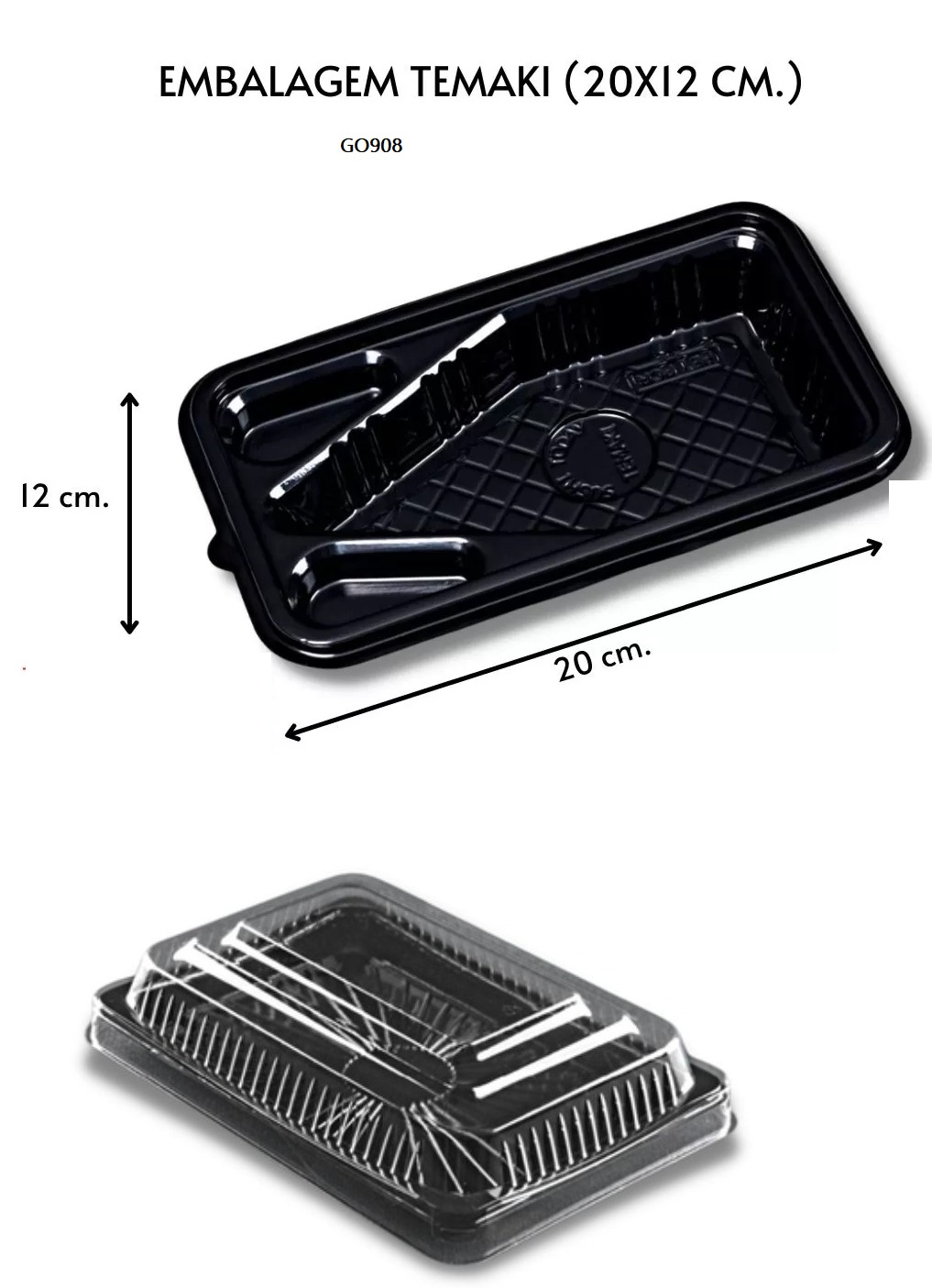 Embalagem para Temaki Delivery GO908 - 100 unidades