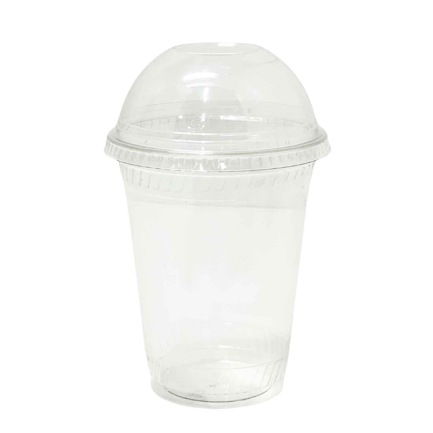 Copo PET 600 ml Com Tampa Bolha Sem furo - 100 unidades