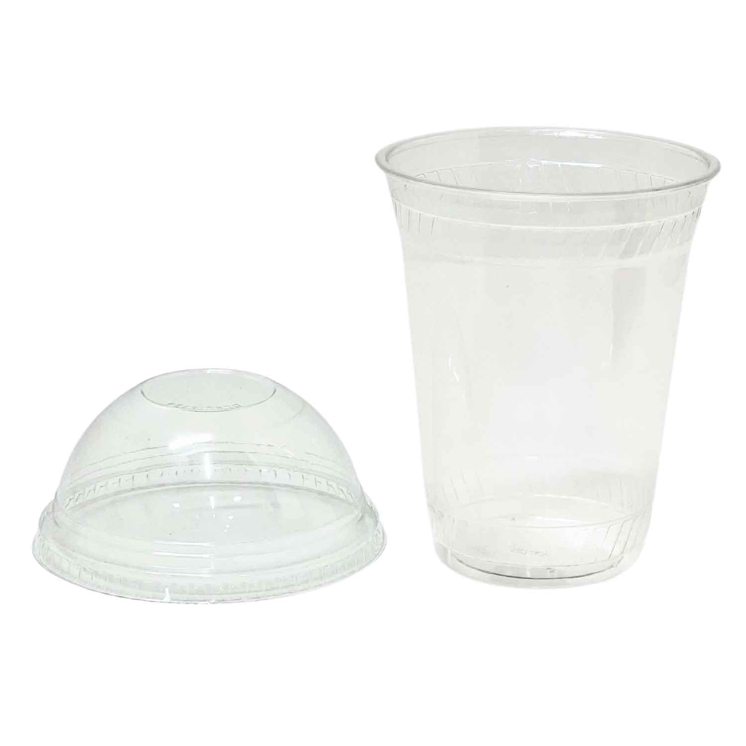 Copo PET 600 ml Com Tampa Bolha Sem furo - 100 unidades