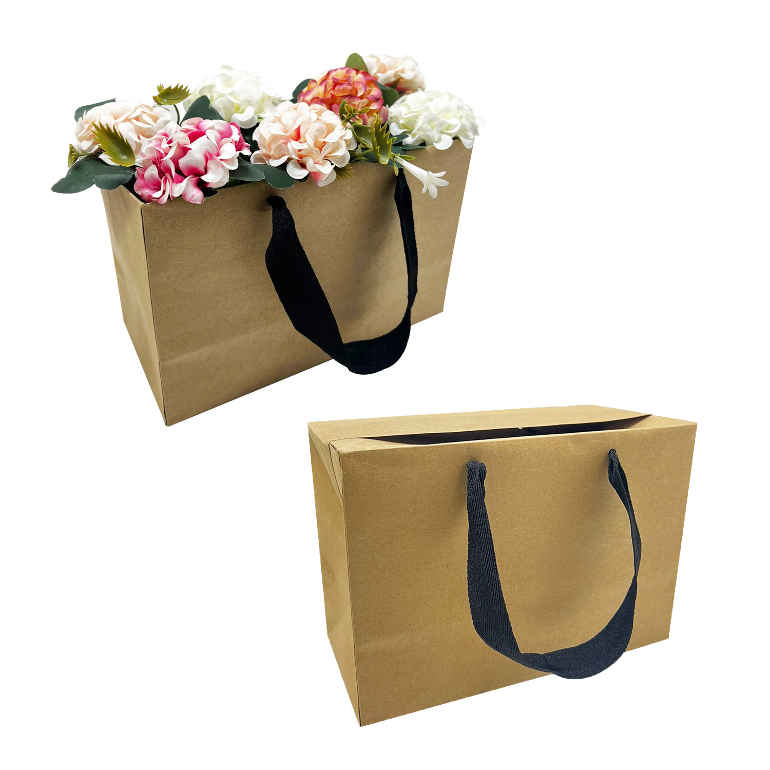 Caixa Sacola Kraft P (23 x 11 x 16 cm) - 50 Unidades